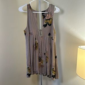 Free People hazy purple Lovely Day Floral Top size small
